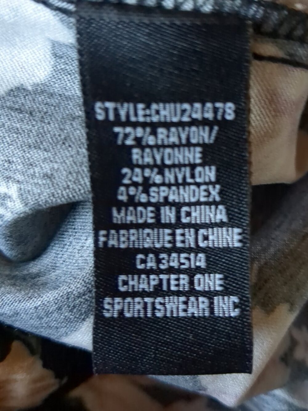 Black Stretch Pants Floral Design - Picture 7 of 8